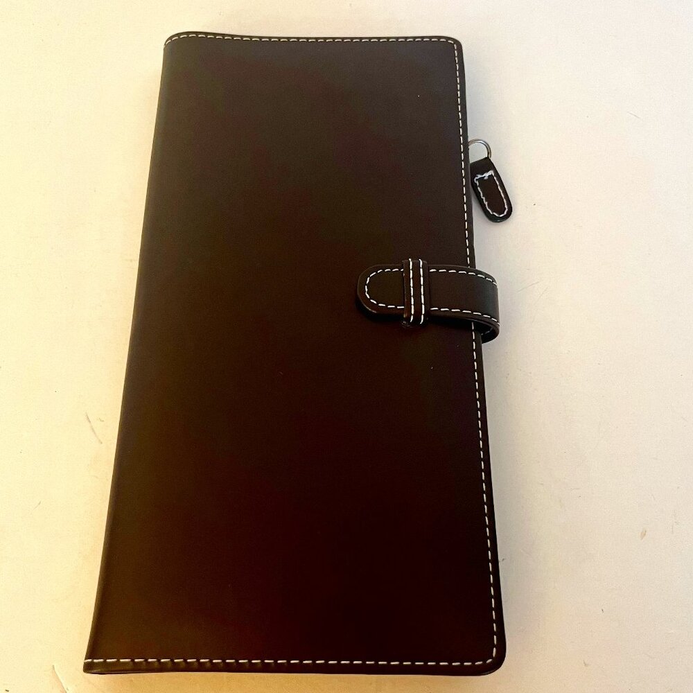 Red Envelope Travel Wallet Passport Holder Brown Leather Credit Card Organizer